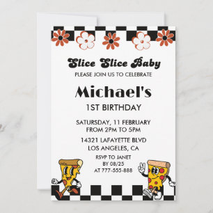 Cartes d'invitation pour 1er anniversaire sur le t