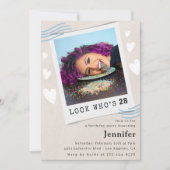 Cartes d'invitation pour 28 ans (Devant)