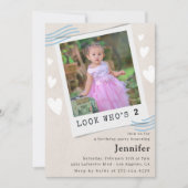 Cartes d'invitation pour 2e anniversaire (Devant)