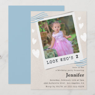 Cartes d'invitation pour 2e anniversaire
