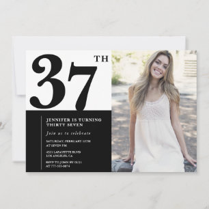 Cartes d'invitation pour 37e anniversaire photo no