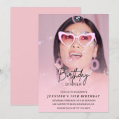 Cartes d'invitation pour 38e anniversaire Dîner d' (Devant / Derrière)