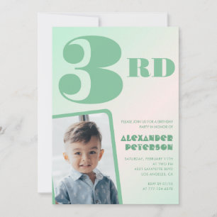 Cartes d'invitation pour 3ème anniversaire garçon 