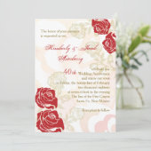 Cartes d'invitation pour 40 ans de mariage avec de (Debout devant)