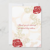Cartes d'invitation pour 40 ans de mariage avec de (Dos)