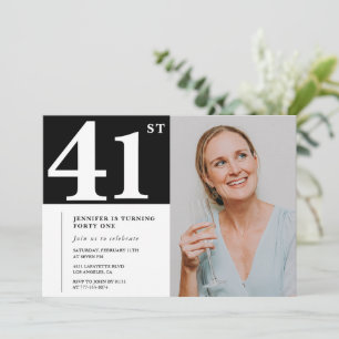 Cartes d'invitation pour 41e anniversaire avec pho