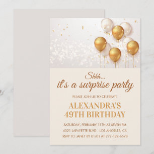 Cartes d'invitation pour 49e anniversaire surprise
