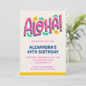 Cartes d'invitation pour 49e anniversaire Tropical (Debout devant)
