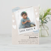 Cartes d'invitation pour 4 ans (Debout devant)