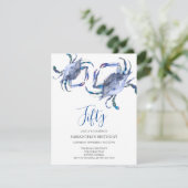Cartes d'invitation pour 50e anniversaire de plage (Debout devant)