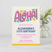 Cartes d'invitation pour 55e anniversaire Tropical (Debout devant)
