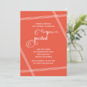 Cartes d'invitation pour 60e anniversaire Simple M (Debout devant)
