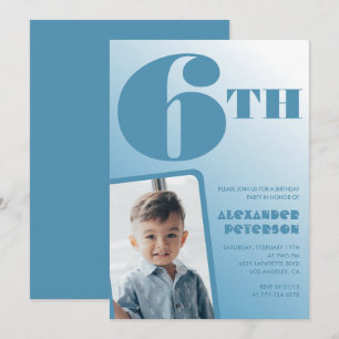 Cartes d'invitation pour 6ème anniversaire avec dé