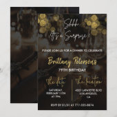 Cartes d'invitation pour 79e anniversaire surprise (Devant / Derrière)