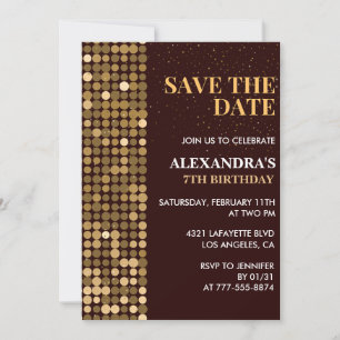 Cartes d'invitation pour 7ème anniversaire À sauve