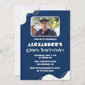 Cartes d'invitation pour 83e anniversaire Simple M (Devant)