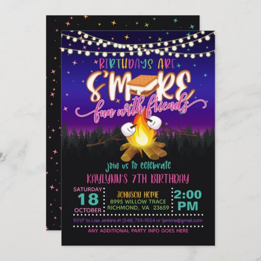 Cartes d'invitation pour anniversaire : c'est plus (Devant / Derrière)