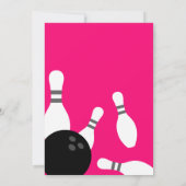 Cartes d'invitation pour anniversaire de bowling r (Dos)