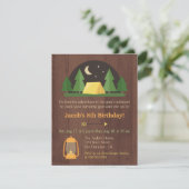 Cartes d'invitation pour anniversaire de camping p (Debout devant)