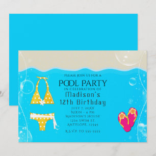 Cartes d'invitation pour anniversaire de fille en 
