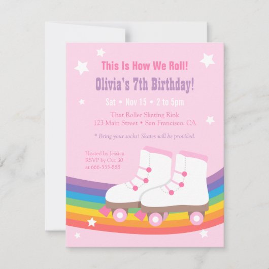 Cartes d'invitation pour anniversaire de filles av (Devant)