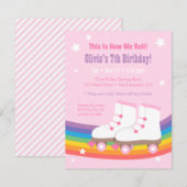 Cartes d'invitation pour anniversaire de filles av (Devant / Derrière)