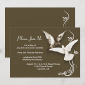 Cartes d'invitation pour anniversaire de mariage (Devant / Derrière)