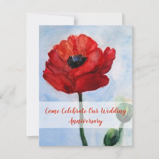 Cartes d'invitation pour anniversaire de mariage , (Devant)