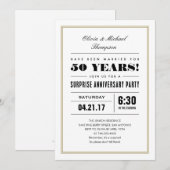 Cartes d'invitation pour anniversaire de mariage - (Devant / Derrière)