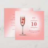 Cartes d'invitation pour anniversaire de mariage a (Devant / Derrière)