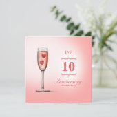 Cartes d'invitation pour anniversaire de mariage a (Debout devant)