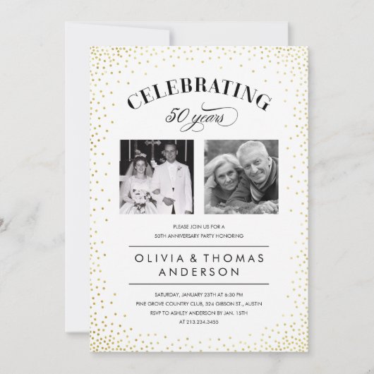Cartes d'invitation pour anniversaire de mariage a (Devant)