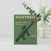 Cartes d'invitation pour anniversaire paintball Ta (Debout devant)