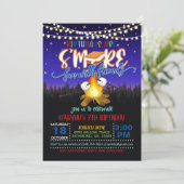 Cartes d'invitation pour anniversaire S'more Fun a (Debout devant)