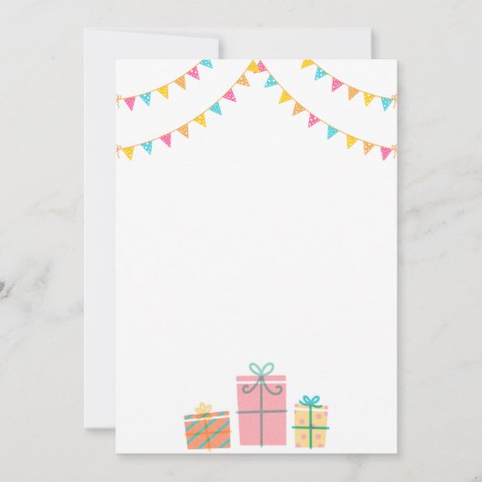 Cartes d'invitation pour annonce de fête d'anniver (Devant)