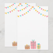 Cartes d'invitation pour annonce de fête d'anniver (Devant / Derrière)
