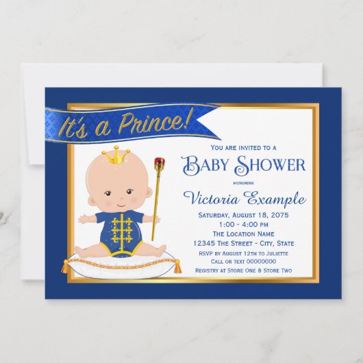 Cartes d'invitation pour Baby Shower au thème de j (Devant)