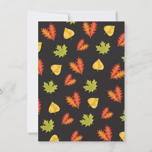 Cartes d'invitation pour Baby Shower automnal Litt (Dos)