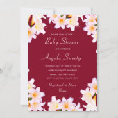 Cartes d'invitation pour Baby Shower aux Lys Blanc (Devant)