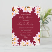 Cartes d'invitation pour Baby Shower aux Lys Blanc (Debout devant)