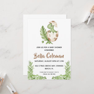 Cartes d'invitation pour baby shower avec bébé din