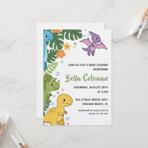 Cartes d'invitation pour baby shower avec bébé din