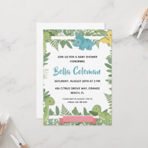 Cartes d'invitation pour baby shower avec bébé din