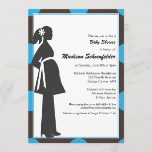 Cartes d'invitation pour Baby Shower (Bleu)