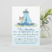 Cartes d'invitation pour Baby Shower Bohème Tente (Debout devant)