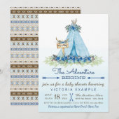 Cartes d'invitation pour Baby Shower Bohème Tente (Devant / Derrière)