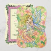 Cartes d'invitation pour baby shower de fée Mère e (Devant / Derrière)