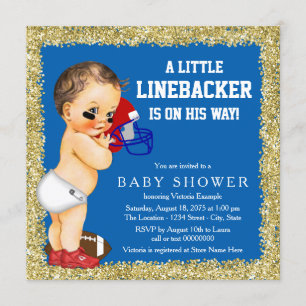 Cartes d'invitation pour Baby Shower de football