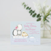 Cartes d'invitation pour Baby Shower d'hiver pour (Debout devant)