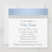 Cartes d'invitation pour Baby Shower garçon flocon (Dos)